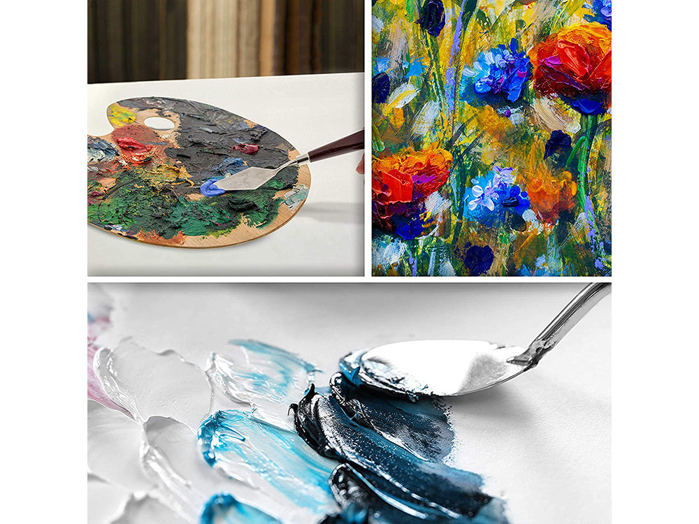 Set spatule pictat,  Zola®, 5 bucati, marimi diferite,  ideal pentru vopsea, ulei sau acrilic Set spatule pictat,  Zola®, 5 bucati, marimi diferite,  ideal pentru vopsea, ulei sau acrilic